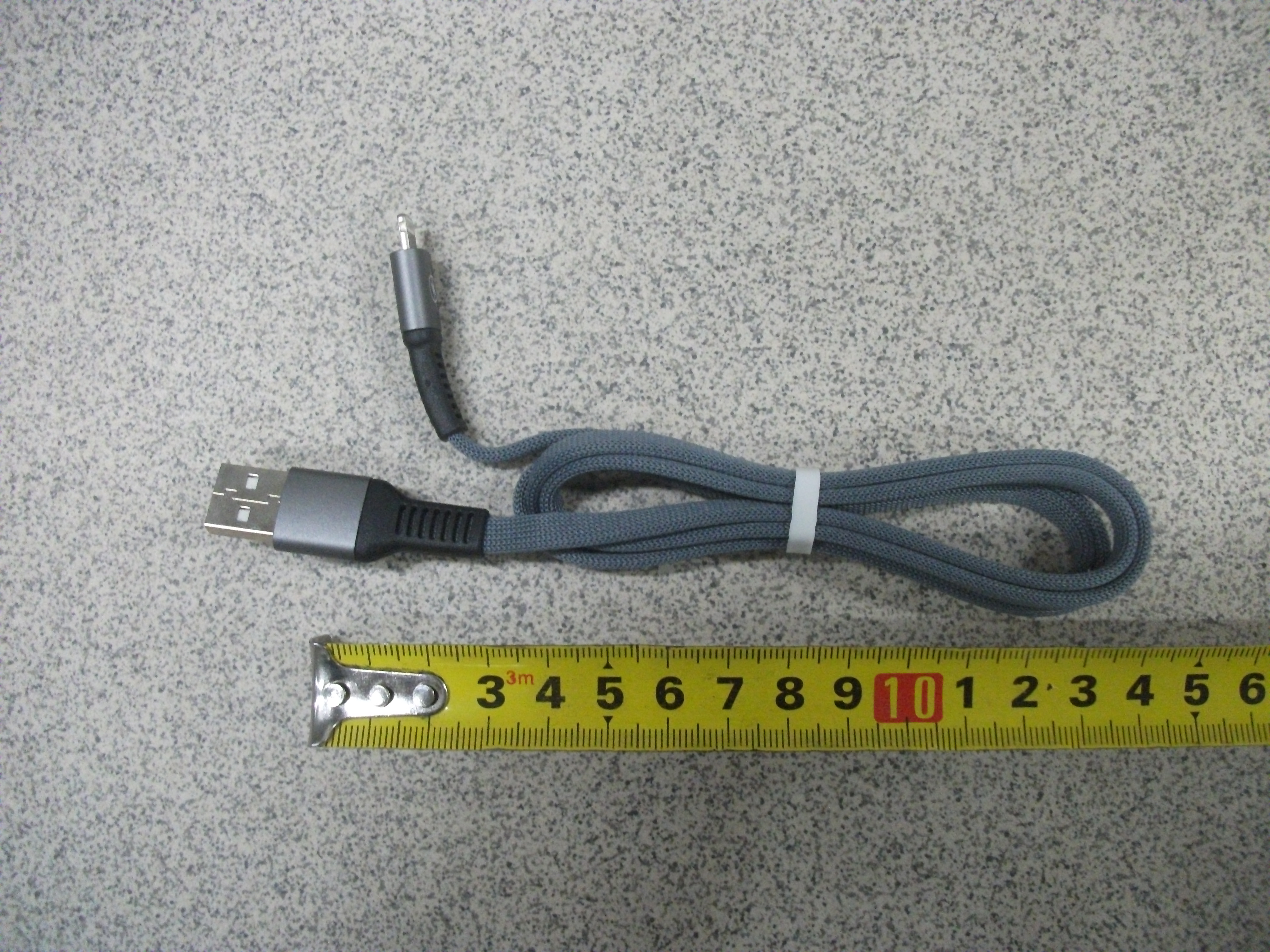 USB кабель APPLE 8 PIN Lightning ткань плоский