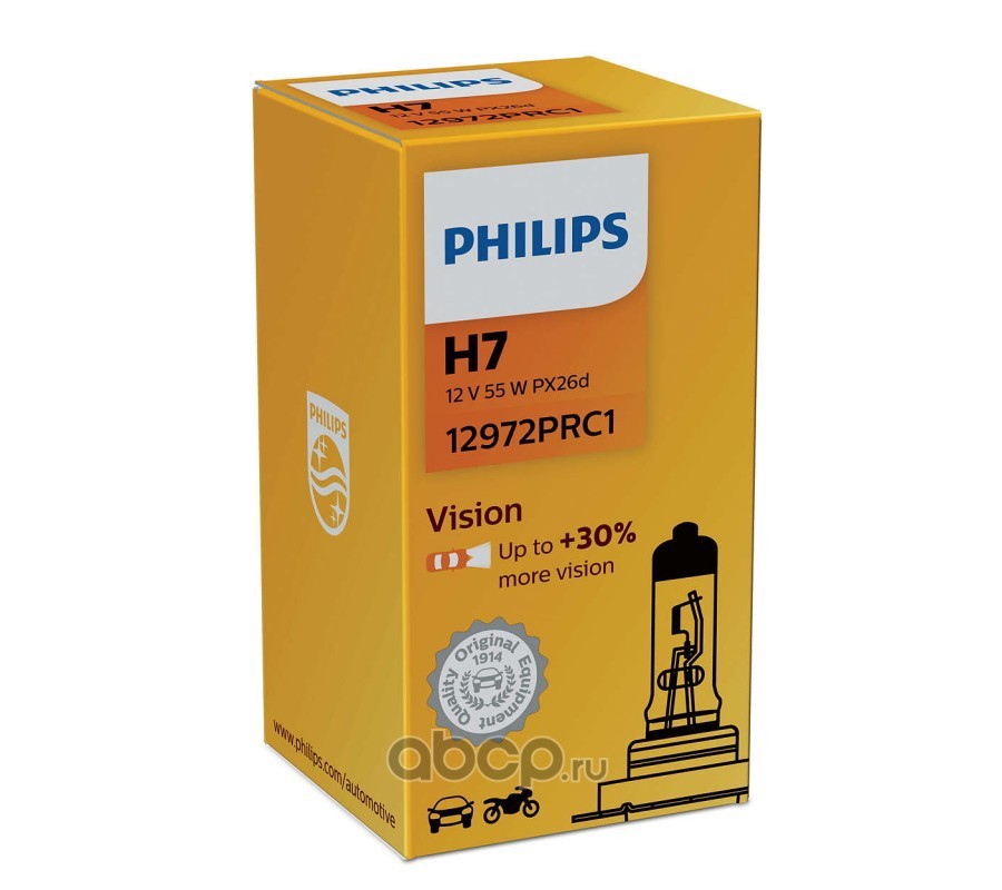 H7   12v 55w + 30%   PHILIPS      PREMIUM    