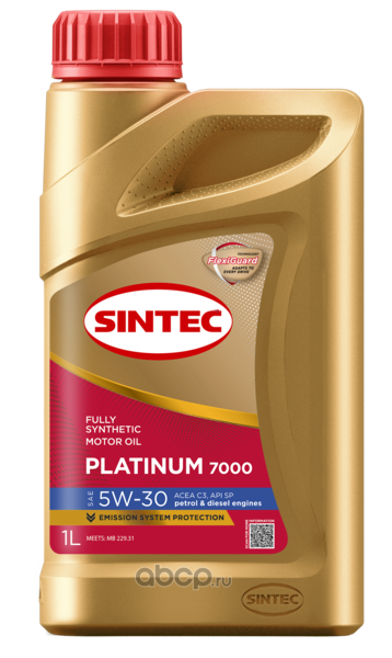 Масло моторное   SINTEC PLATINUM  7000  SAE 5W-30  C3  SP   1 л
