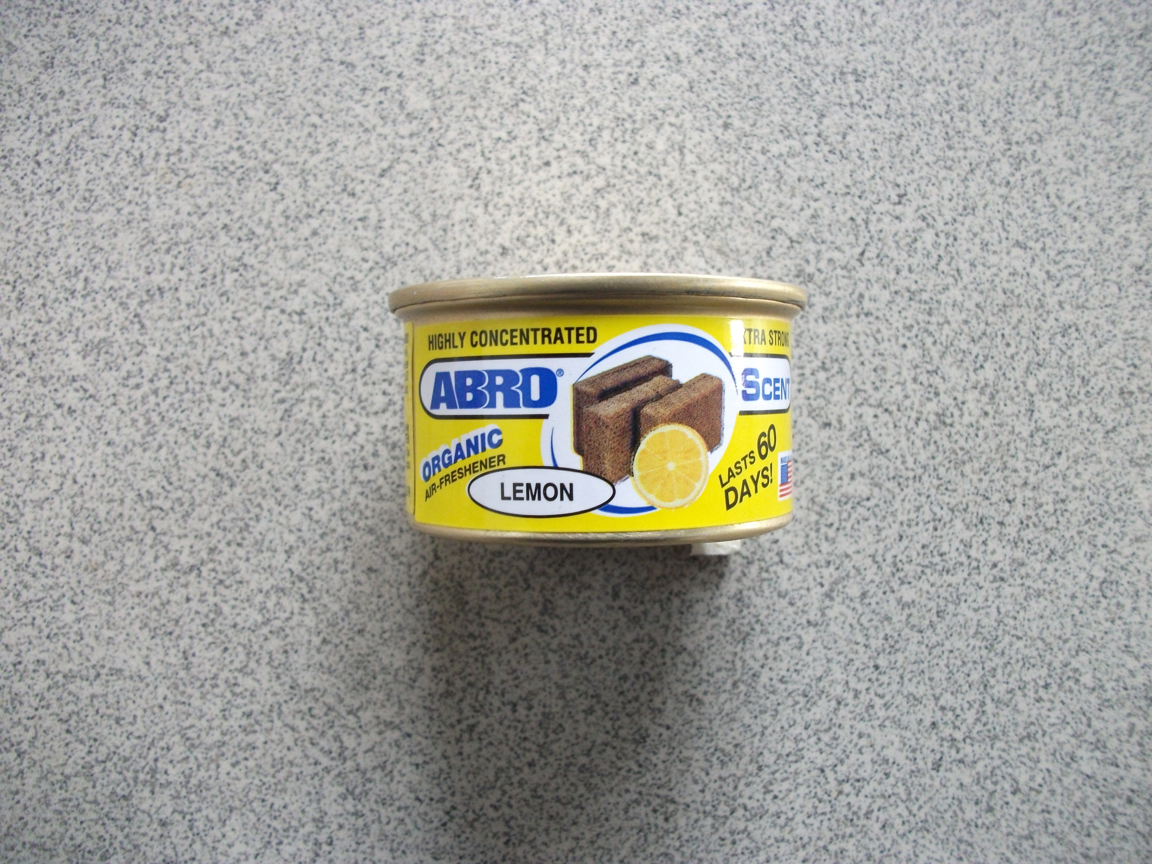 Освежитель воздуха в контейнере  (лимон)   "ABRO"