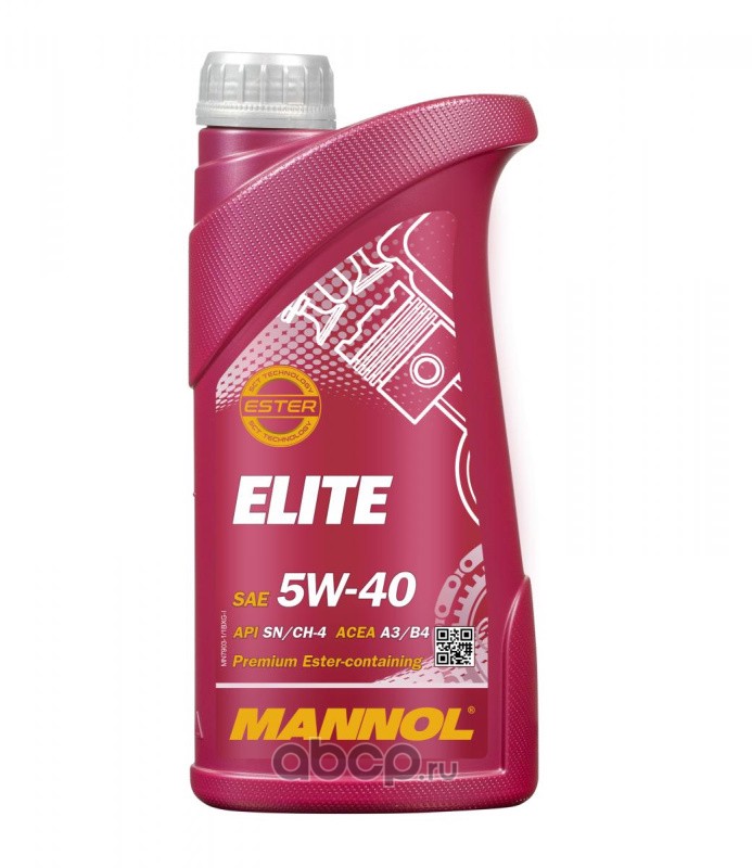 Масло моторное   MANNOL ELIT   SAE 5W-40   синтетическое   1 л