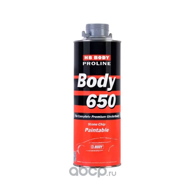 Антигравий BODY  650  PROLINE   серый ( 1000 мл.) под пистолет