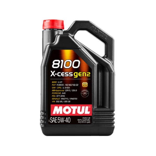 Масло моторное   MOTUL   8100 X-cess gen2   SAE 5W-40   синтетическое   4 л
