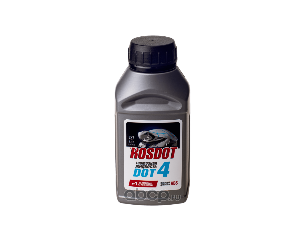 Тормозная жидкость "DOT-4" (250 гр.)  ROSDOT "черепашка"