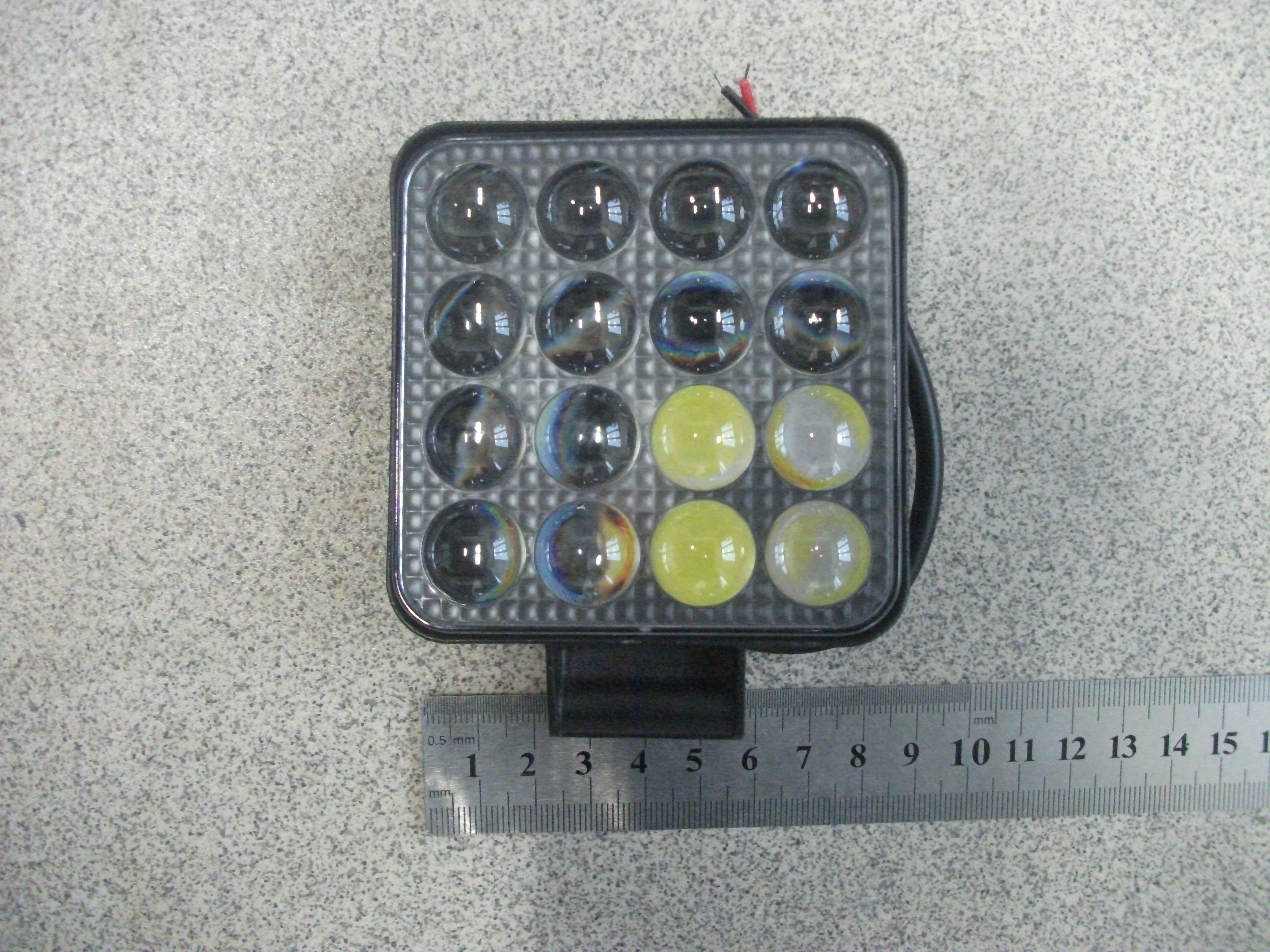 Фара   Противотуманная   48W  16 LED  квадратная   мини   LED  G0002-mini (линзы)