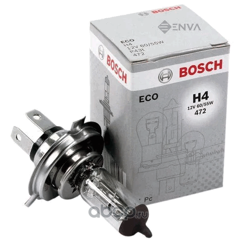 H4   12v 55/60w   BOSCH  "ECO",   