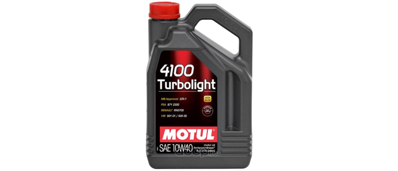 Масло моторное   MOTUL   4100 Turbolight  A3/B4   SAE 10W-40   полусинтетика   4 л