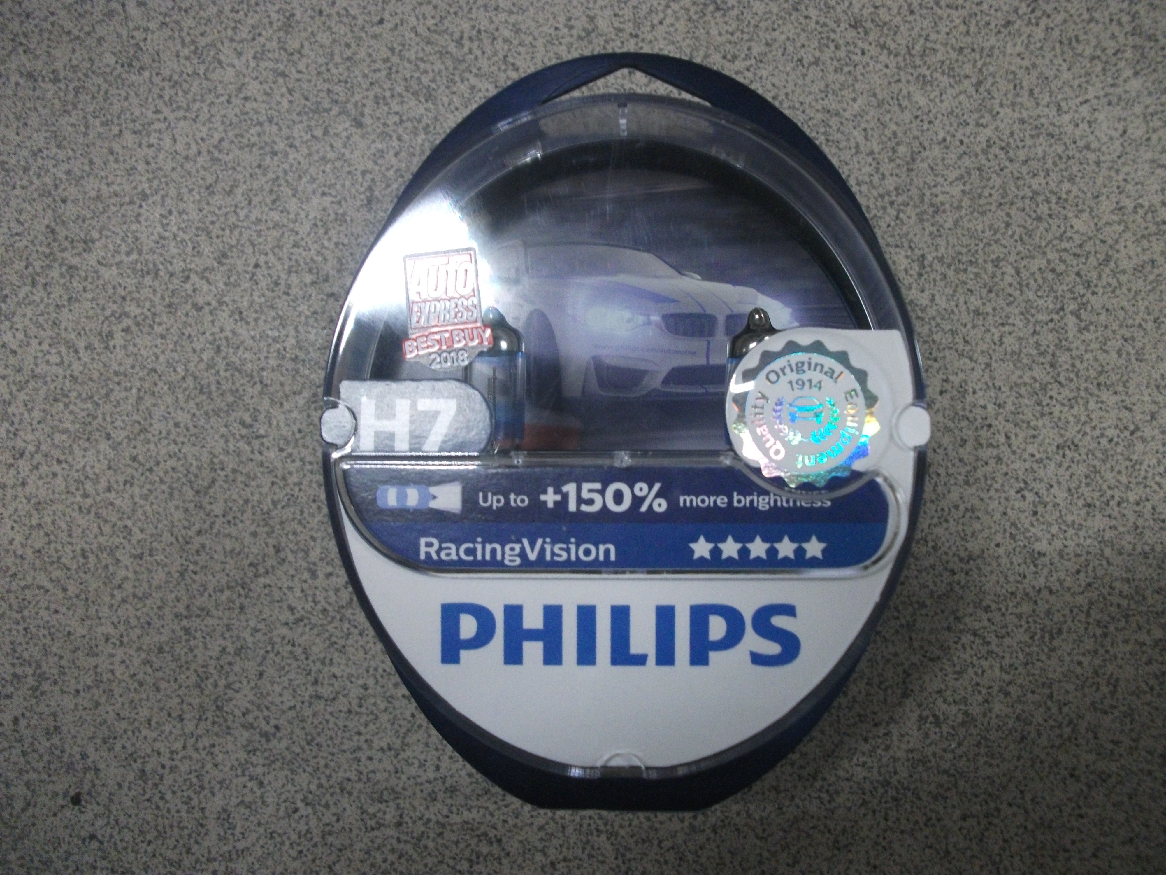 H7   12v 55w + 150%  PHILIPS      RACING VISION PLUS