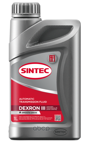 Масло трансмиссионное   SINTEC   ATF DEXRON III   1л