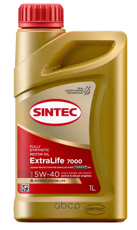Масло моторное   SINTEC PLATINUM  7000  SAE 5W-40  A3/B4  SN/CF   1 л