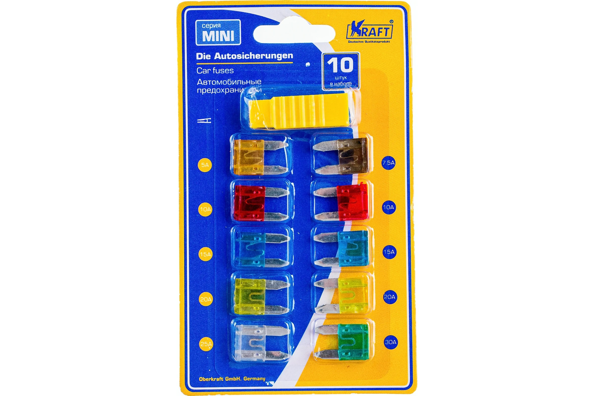 Предохранители  флажковые  mini (к-т 12шт)   KRAFT