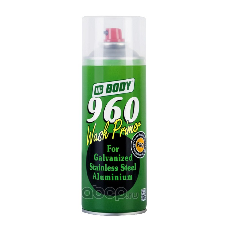 Грунтовка  Кислотная  BODY 960 Wash Primer  аэрозоль   (0,4 л)