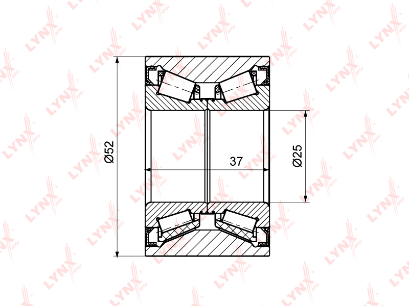 Подшипник  Задней  Ступицы  Largus, RENAULT Logan  (GANZ)  (52*37*25)   до 2013г. 