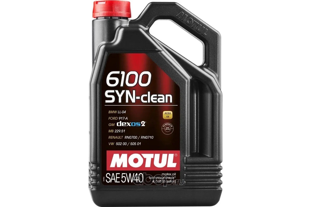 Масло моторное   MOTUL   6100 SYN-CLEAN   SAE 5W-40   синтетическое   4 л