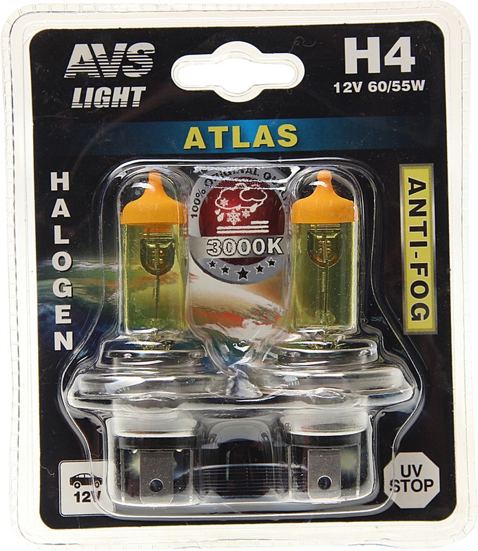 H4   12v 55/60w  AVS  (2шт.)