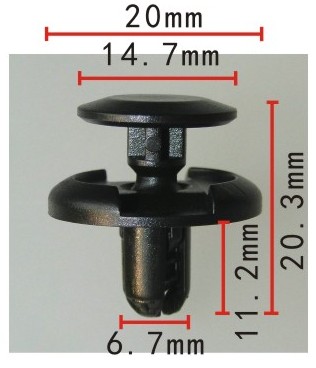 Клипса   C-1399    71741883, 9046707164, 9S9AK07332, 0940907332   TOYOTA,SUZUKI  подкрылок