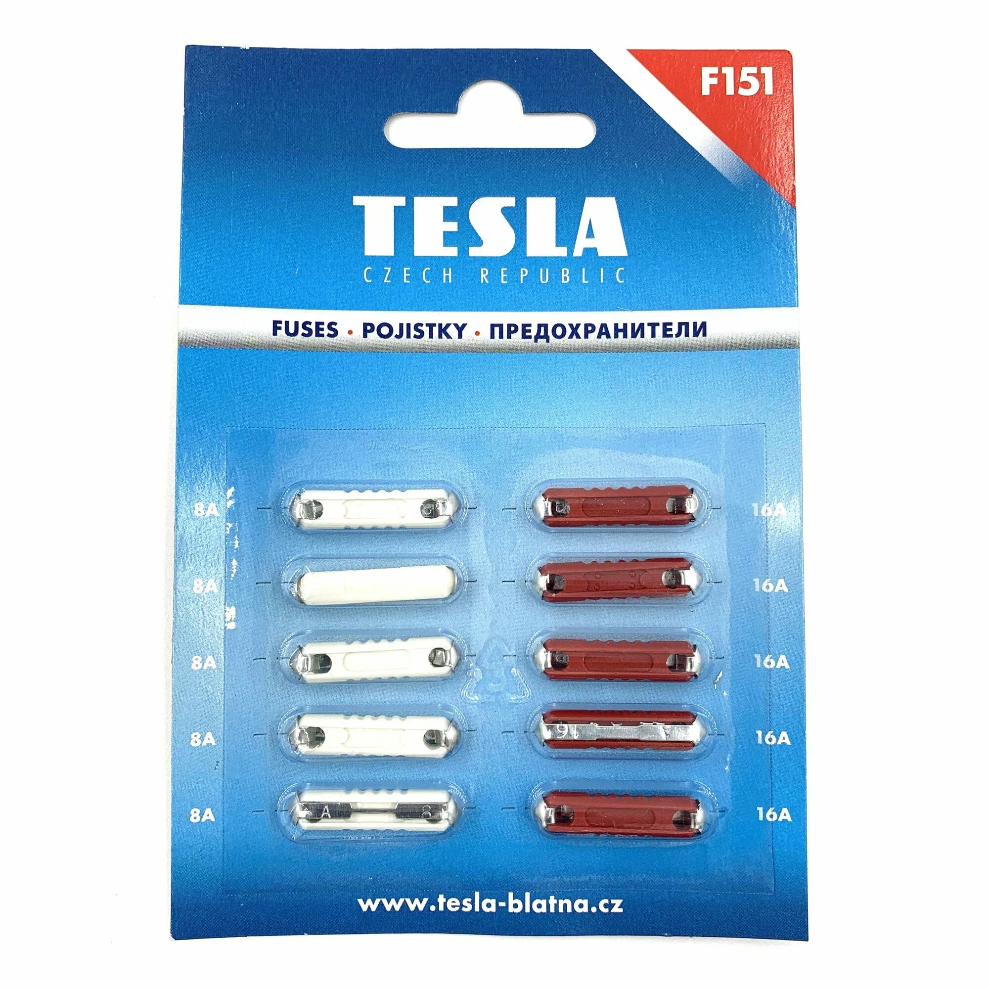 Предохранители  Цилиндрические  10шт   TESLA  к-кт