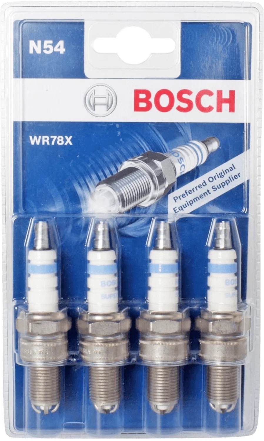 Свечи зажигания Lada 2108-15/Kalina  8 кл. инж.  (BOSCH)  4-х  контактные (блистер 4 шт)