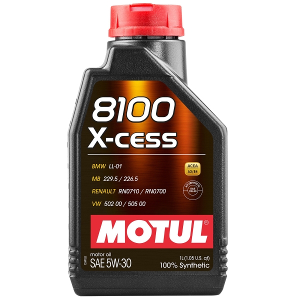 Масло моторное   MOTUL   8100 X-cess   SAE 5W-30   синтетическое   4 л
