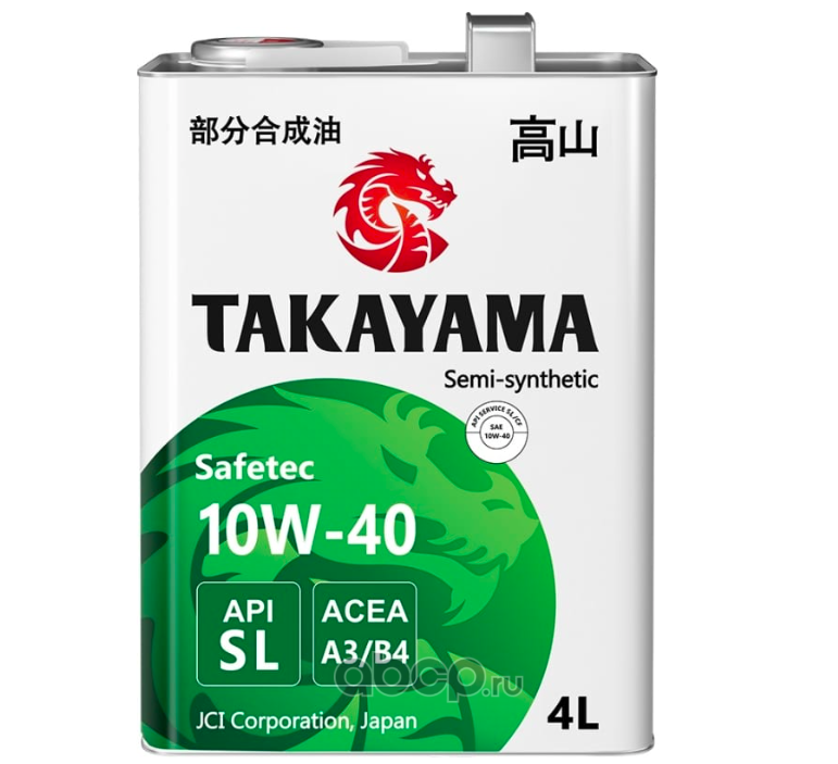 Масло моторное   TAKAYAMA   Safetec  SAE 10W-40  A3/B4  SL   4 л 