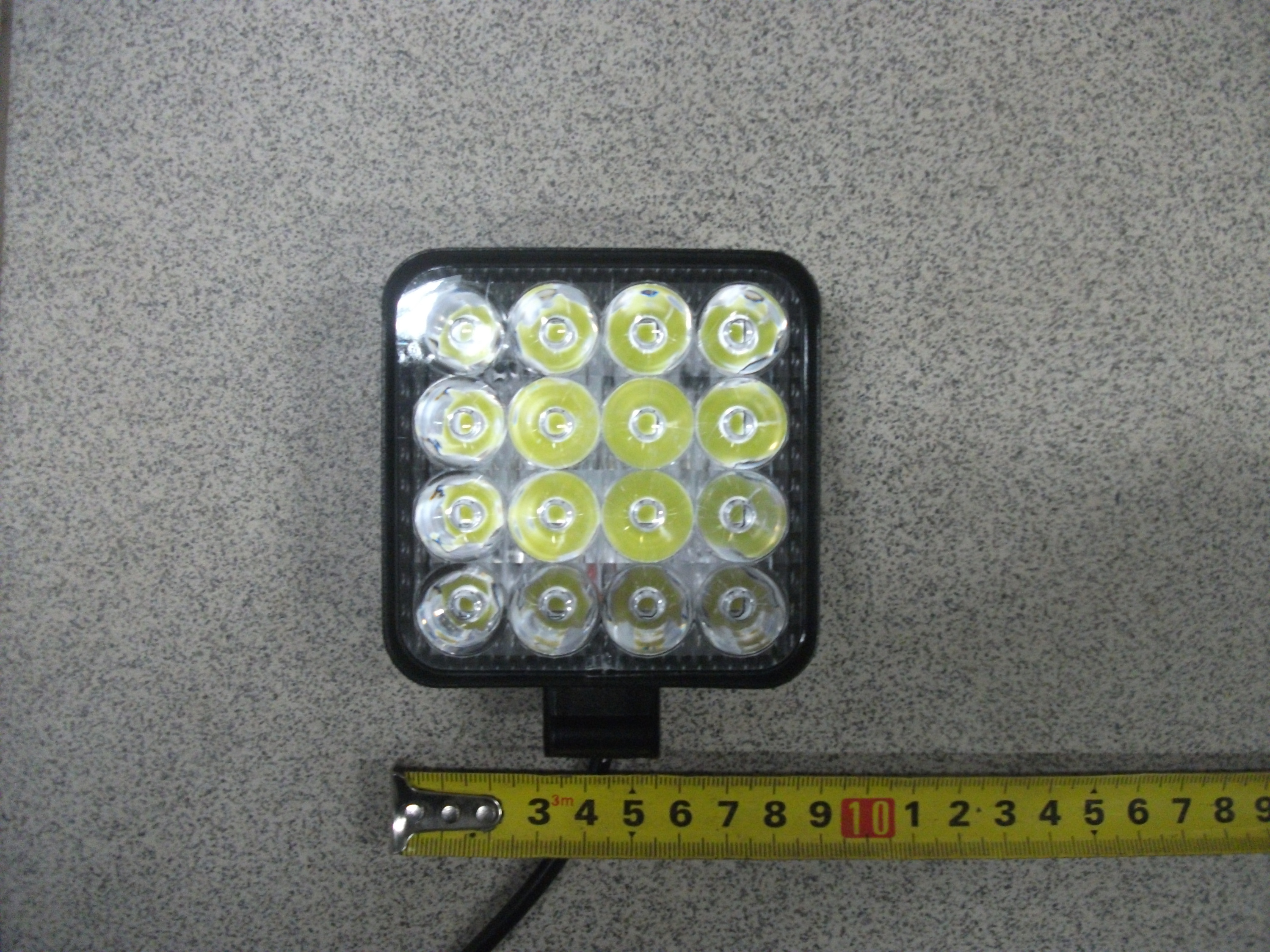 Фара   Противотуманная   48W  16 LED  квадратная   мини D-SQ-BLACK   LED  G0001-mini (M-59)