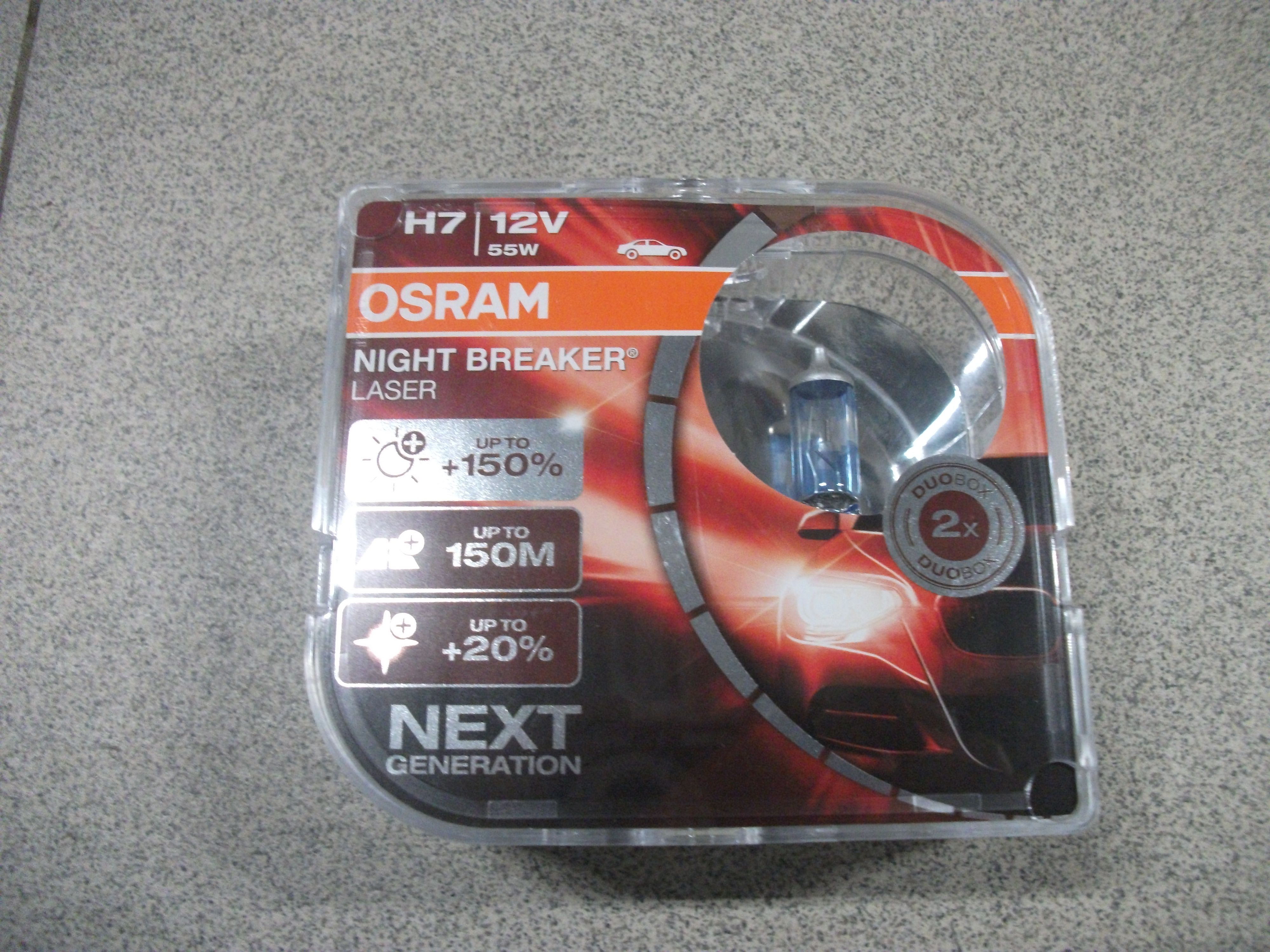H7   12v 55w + 150%  OSRAM      NIGHT BREAKER LASER