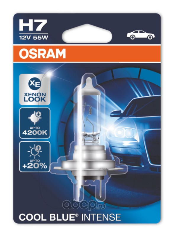 H7   12v 55w   OSRAM  COOL BLUE INTENSE   1шт