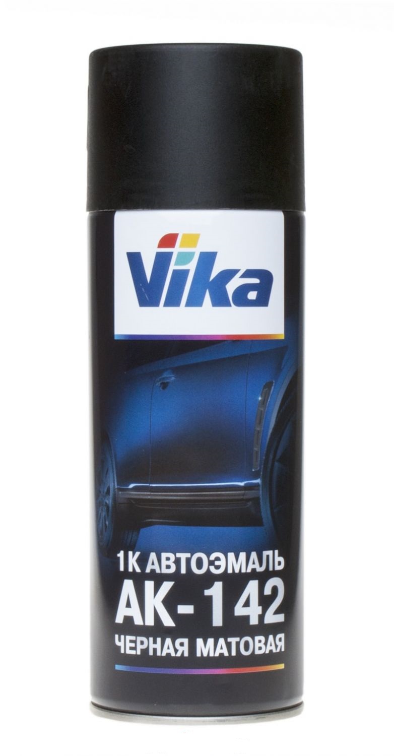 Краска  аэрозоль   алкидная  "ЧЕРНАЯ ГЛЯНЦЕВАЯ"   АК-142   (0,5 л)   VIKA