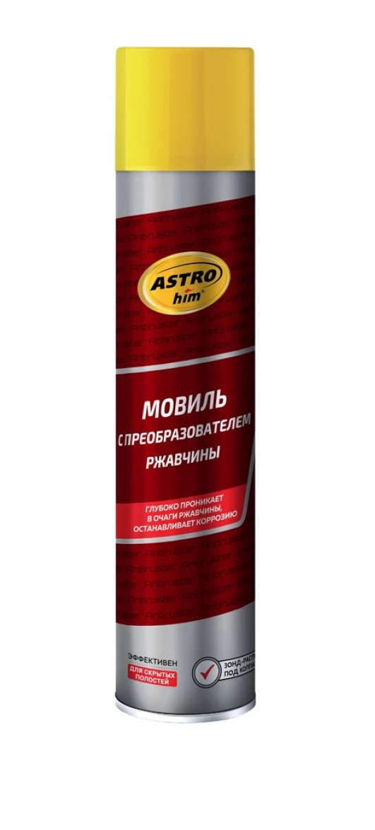 Мовиль   ASTROhim  с преобразователем ржавчины, серия Antiruster  аэрозоль  1000 мл