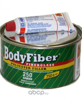 Шпатлевка   250 BODY   FIBER 2K   Стеклошпат   750гр