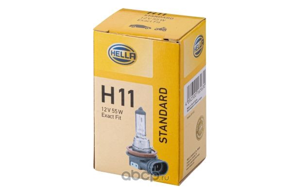 H11   12v 55w   +30%   HELLA  1шт
