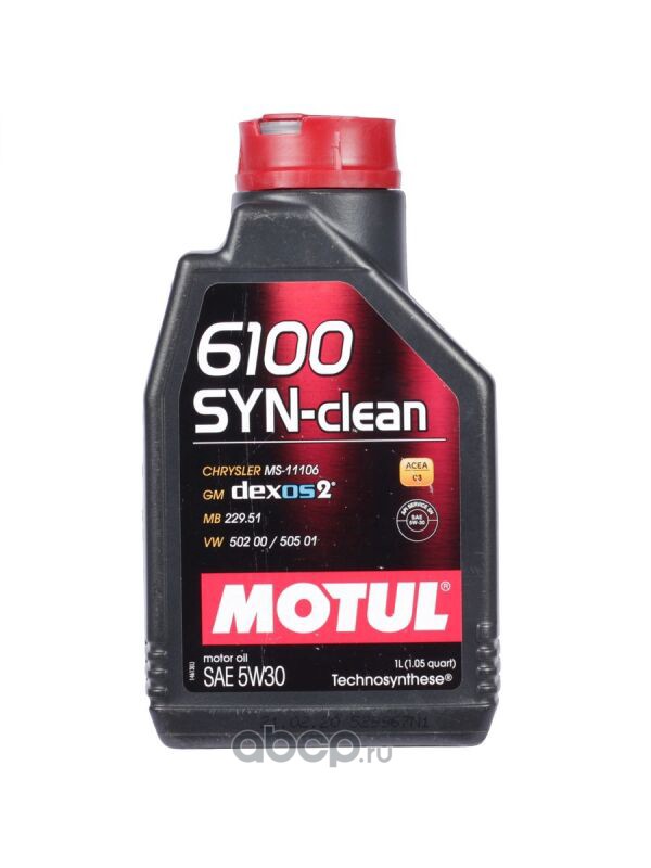 Масло моторное   MOTUL   6100 SYN-CLEAN   SAE 5W-30   синтетическое   1 л
