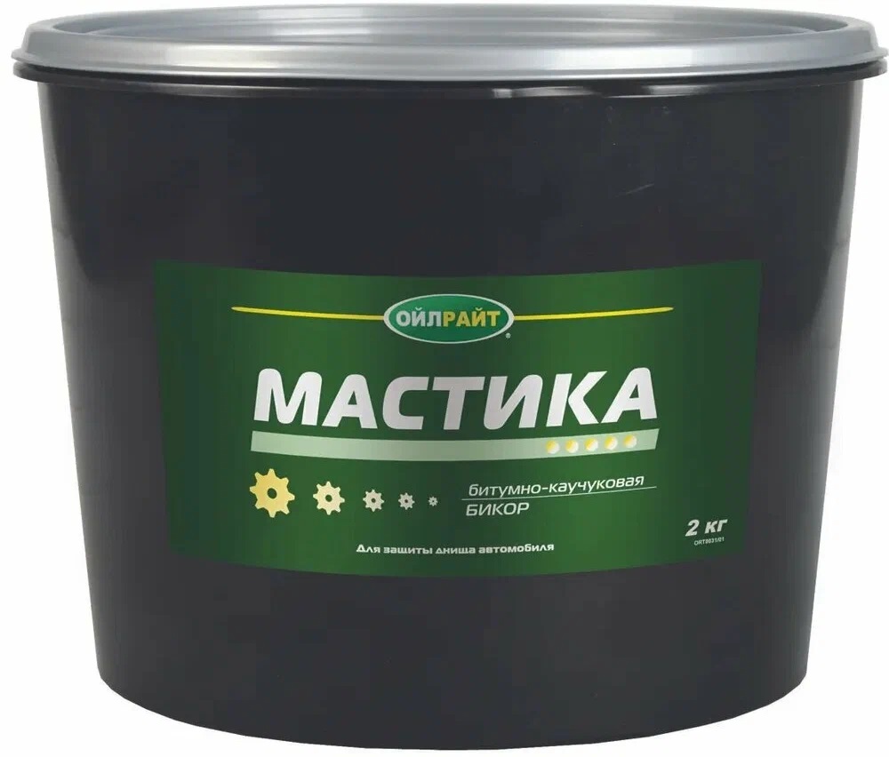 Мастика   БИКОР резино-каучуковая   2 кг   Oil-Right  пластик. банка