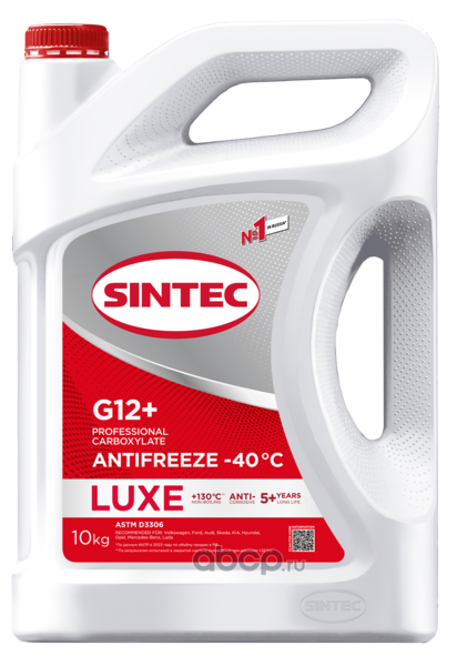 Антифриз SINTEC Luxe  красный 10кг   G12+   