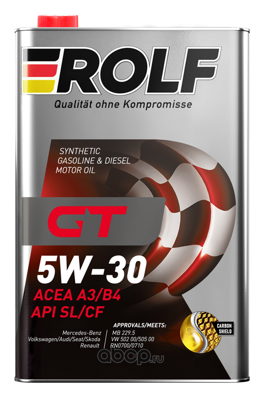 Масло моторное   ROLF GT  SAE 5W-30  A3/B4  SL/CF   1 л   
