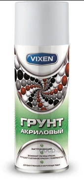 Грунтовка  аэрозоль   СЕРАЯ   (0,5 л)   VIXEN  акриловая
