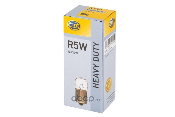 R5W   (Габарит Средняя)   Белая    HELLA  24V