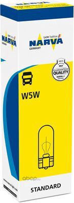 W5W   Лампа Narva 24V 5W  (W2,1x9,5d)