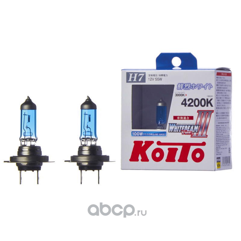 H7   12v 55w 4200К KOITO  Whitebeam Premium  2 шт 