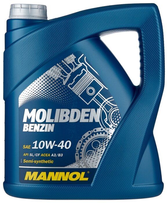 Масло моторное   MANNOL MOLIBDEN   SAE 10W-40   полусинтетическое   4 л
