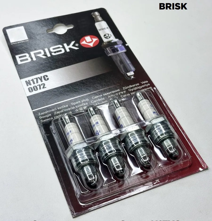 Свечи зажигания  402дв.  N17YC  (BRISK)  (блистер 4 шт)  с медным электродом