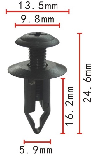 Клипса   C-0181    66860-01W01, 6686001W01, 94051993, M344737, M406893
