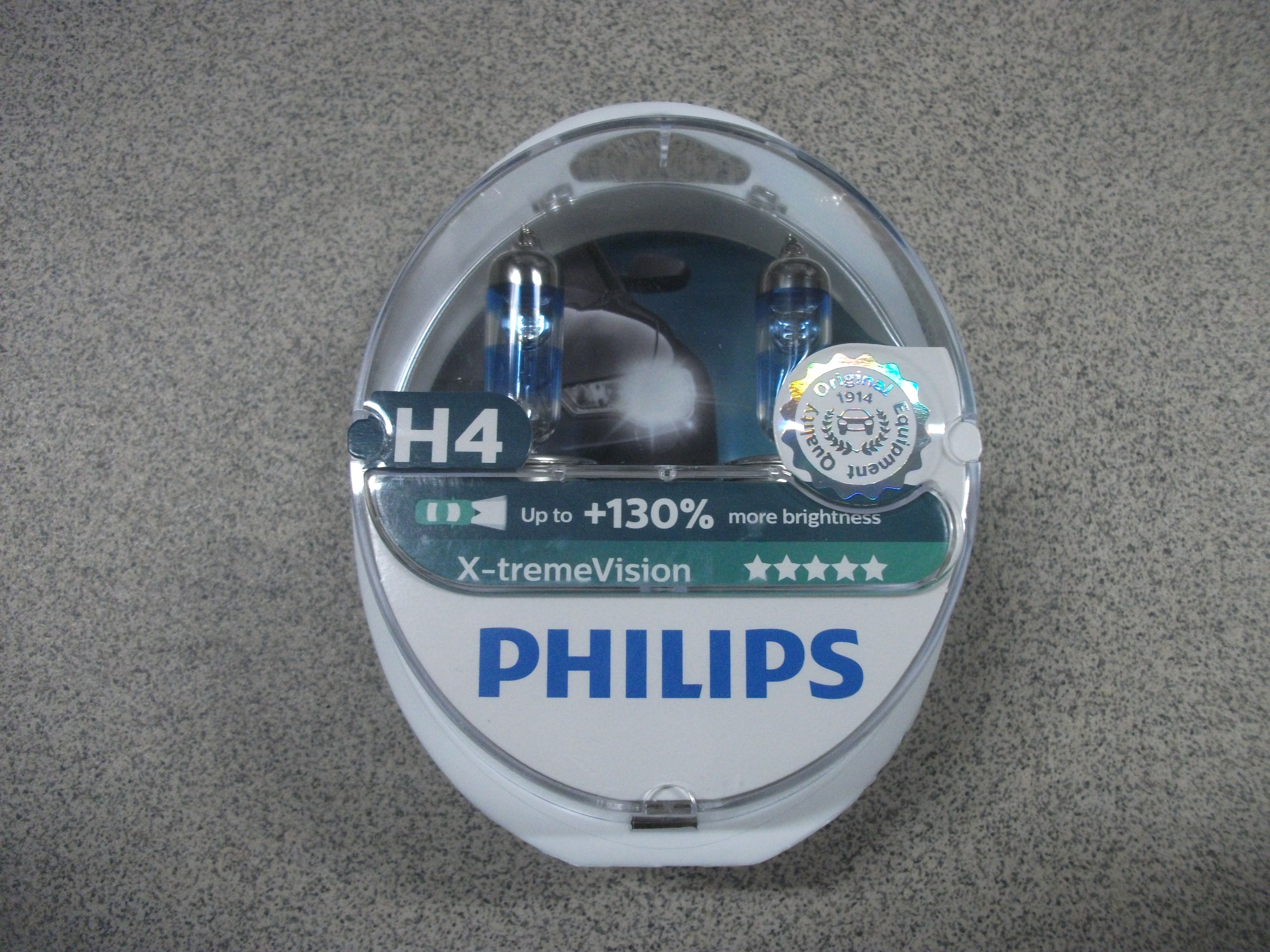 H4   12v 55/60w + 130%  PHILIPS      X-tremeVision   DUOBOX