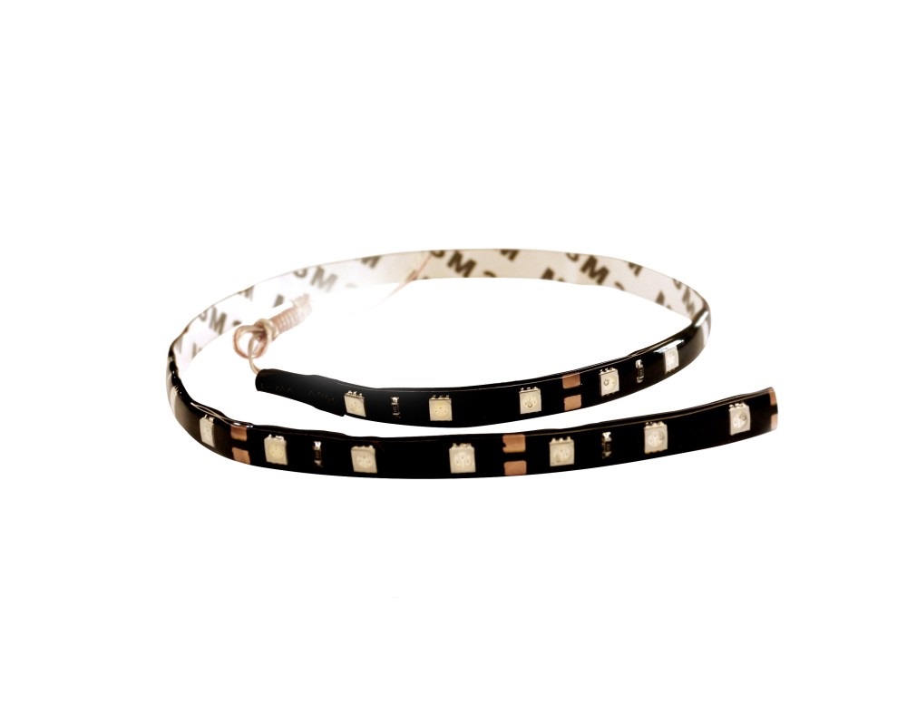 Лента  12 SMD 5050 30см белая (черная осн.)