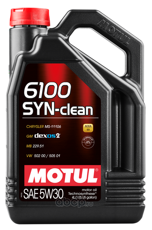 Масло моторное   MOTUL   6100 SYN-CLEAN   SAE 5W-30   синтетическое   4 л