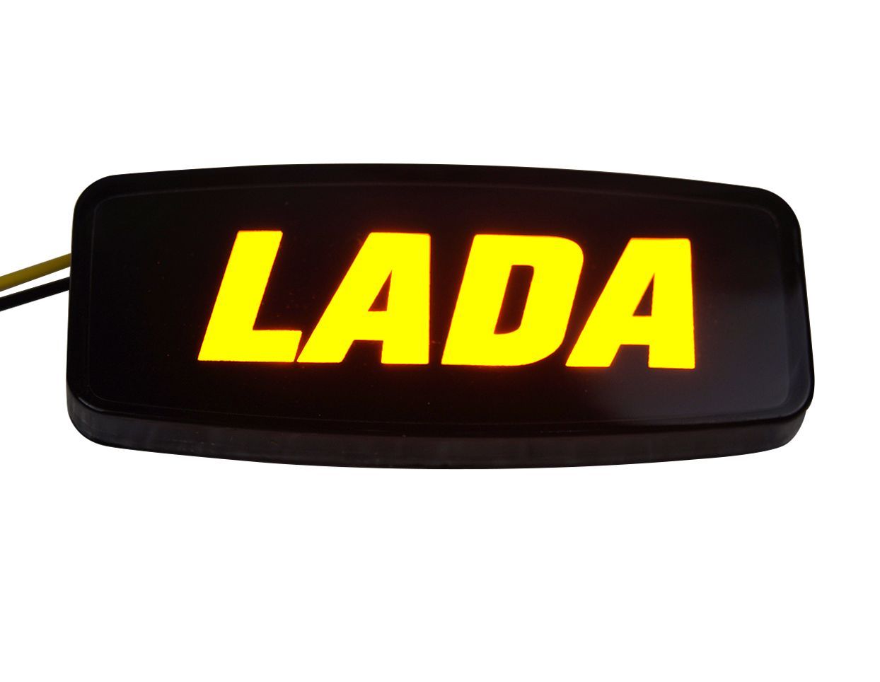 Орнамент   " LADA " Заглушка Повторителя   с подсветкой   желтый     2170      